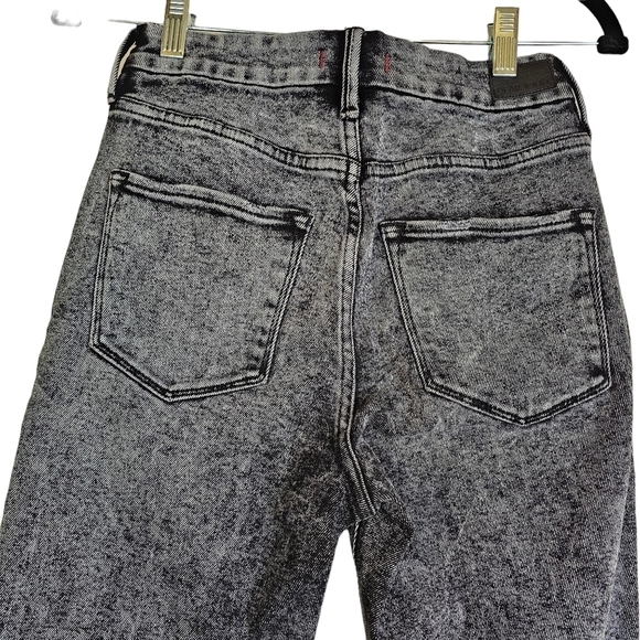DEAR JOHN SUPER HIGH RISE OLIVIA RAW HEM BLACK ACID WASH SKINNY JEAN•Size 27•NWT - Picture 8 of 12